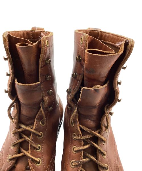 HATHORN（ハソーン）HATHORN (ハソーン) レースアップウエスタンブーツ ブラウン サイズ:7Dの古着・服飾アイテム
