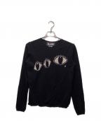 BLACK COMME des GARCONSブラックコムデギャルソン）の古着「フロントデザインニット」｜ブラック