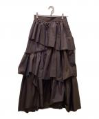 MAISON SPECIALメゾンスペシャル）の古着「シャンブレータフタボリュームスカート」｜ブラウン