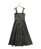 allureville×otonaMUSEアルアバイル×オトナミューズ）の古着「コラボシックツイードサロペットドレス」｜グレー