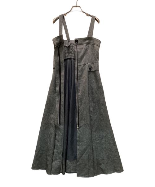 allureville（アルアバイル）allureville (アルアバイル) otonaMUSE (オトナミューズ) コラボシックツイードサロペットドレス グレー サイズ:1 未使用品の古着・服飾アイテム