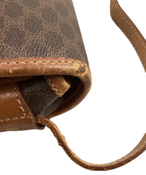 CELINE（セリーヌ）CELINE (セリーヌ) ブラゾン型押しマカダムショルダーバッグ ブラウンの古着・服飾アイテム