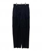 COMME des GARCONS HOMMEコムデギャルソン オム）の古着「2タックカーゴスラックス」｜ブラック