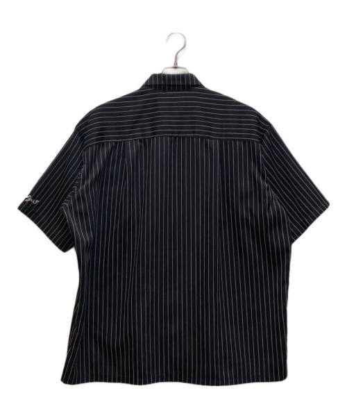 FAT（エフエーティー）FAT (エフエーティー) ストライプオープンカラーシャツ ブラック×ホワイト サイズ:TITICHの古着・服飾アイテム