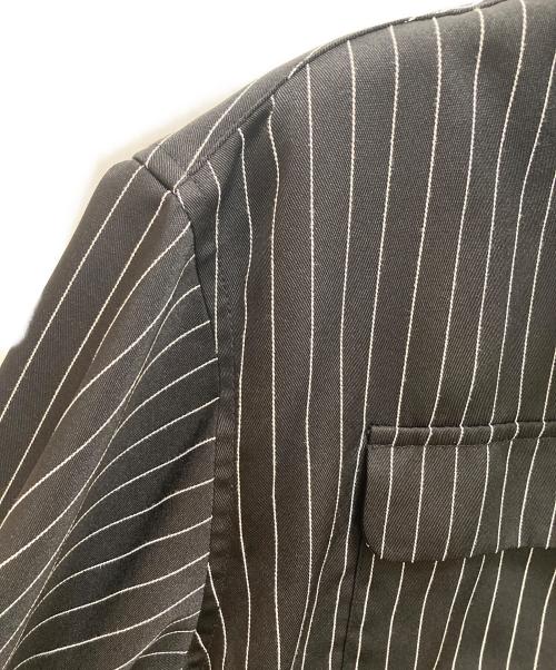 FAT（エフエーティー）FAT (エフエーティー) ストライプオープンカラーシャツ ブラック×ホワイト サイズ:TITICHの古着・服飾アイテム