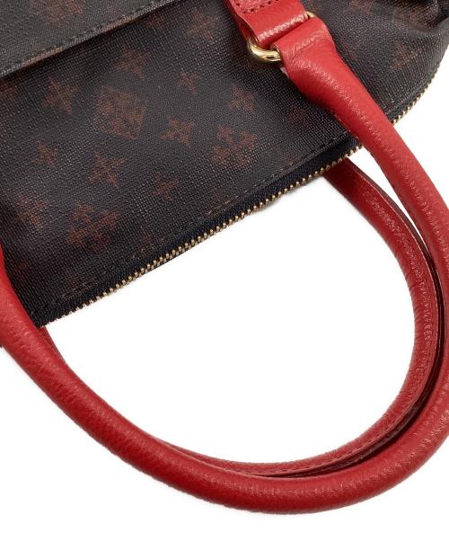 russet（ラシット）russet (ラシット) ニュークラシック 2WAYミニボストンバッグ ネイビー×レッドの古着・服飾アイテム