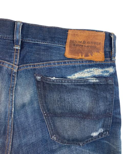 Denim & Supply Ralph Lauren（デニム＆サプライ ラルフローレン）Denim & Supply Ralph Lauren (デニム＆サプライ ラルフローレン) パッチワークスリムデニムパンツ インディゴ サイズ:32/32の古着・服飾アイテム
