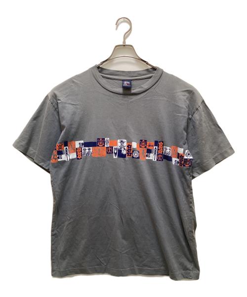 stussy（ステューシー）stussy (ステューシー) プリントTシャツ グレー サイズ:Lの古着・服飾アイテム