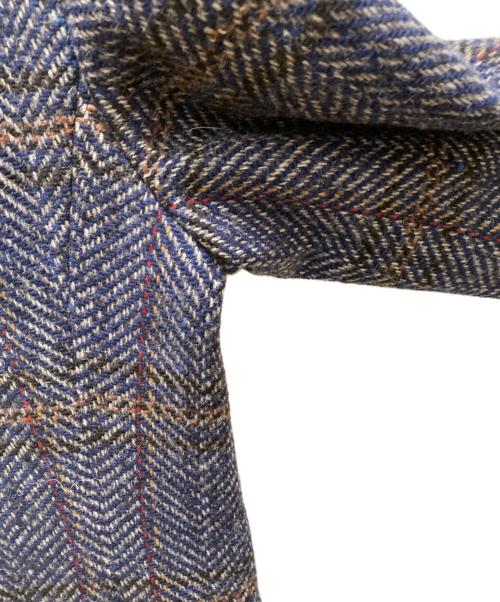 ETRO（エトロ）ETRO (エトロ) チェックチェスターコート ネイビー サイズ:48の古着・服飾アイテム