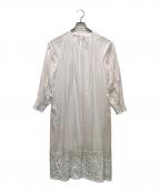 BEARDSLEYビアズリー）の古着「サークルレースワンピース」｜ホワイト