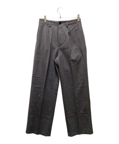 Spick and Span（スピック＆スパン）Spick and Span (スピックアンドスパン) ハイブリッドダブルクロスワンタックパンツ グレー サイズ:40の古着・服飾アイテム