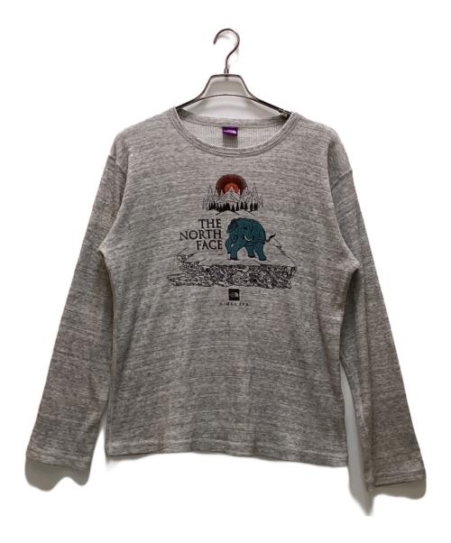 THE NORTH FACE（ザ ノース フェイス）THE NORTH FACE (ザ ノース フェイス) プリントサーマルカットソー グレー サイズ:Lの古着・服飾アイテム