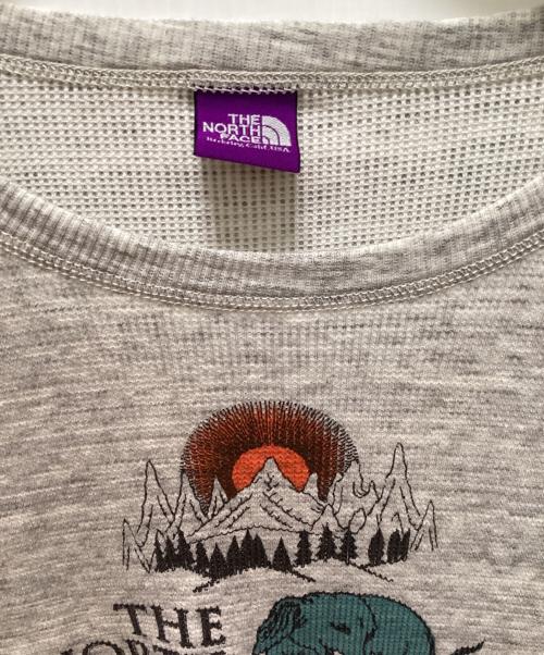 THE NORTH FACE（ザ ノース フェイス）THE NORTH FACE (ザ ノース フェイス) プリントサーマルカットソー グレー サイズ:Lの古着・服飾アイテム