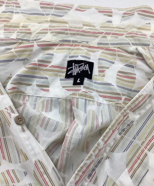 stussy（ステューシー）stussy (ステューシー) 総柄シャツ ベージュ サイズ:Lの古着・服飾アイテム