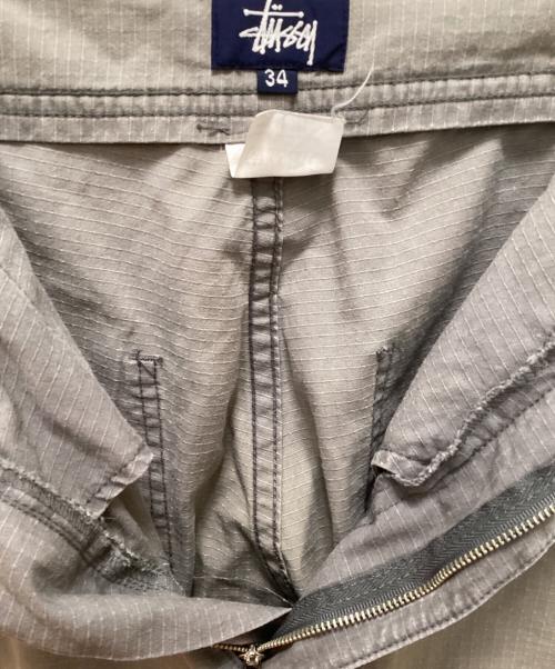 stussy（ステューシー）stussy (ステューシー) リップストップカーゴパンツ ベージュ サイズ:34の古着・服飾アイテム