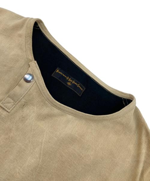 BAA COSTUME MFG（ビーエーエーコスチュームエムエフジー）BAA COSTUME MFG (ビーエーエーコスチュームエムエフジー) リメイクカットソー ブラック×ベージュ サイズ:FREEの古着・服飾アイテム