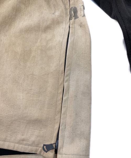 BAA COSTUME MFG（ビーエーエーコスチュームエムエフジー）BAA COSTUME MFG (ビーエーエーコスチュームエムエフジー) リメイクカットソー ブラック×ベージュ サイズ:FREEの古着・服飾アイテム