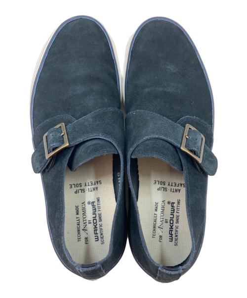 WAKOUWA（ワクワ）WAKOUWA (ワクワ) ANATOMICA (アナトミカ) スウェード  モンク アンラインド ネイビー サイズ:27.5の古着・服飾アイテム