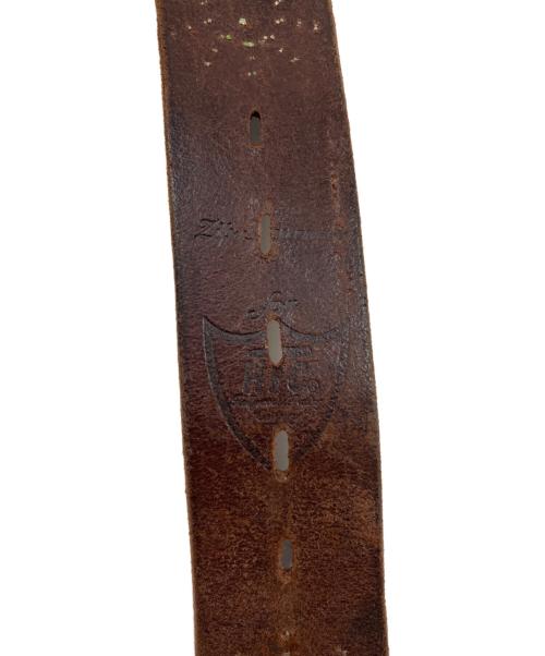 htc（エイチティーシー）htc (エイチティーシー) パイソン切替 ピーナッツスタッズ ラインストーン レザーベルト ブラックの古着・服飾アイテム