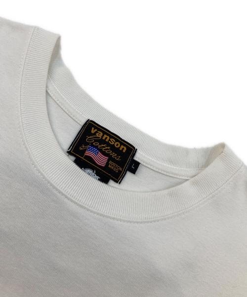VANSON（バンソン）VANSON (バンソン) TOM and JERRY (トム アンド ジェリー) コラボ刺繍Tシャツ ホワイト サイズ:Lの古着・服飾アイテム