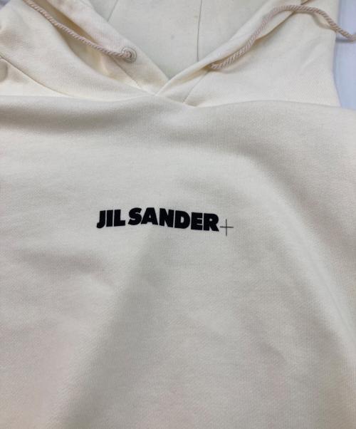 JIL SANDER+（ジルサンダープラス）JIL SANDER+ (ジルサンダープラス) ロゴプリントプルオーバーパーカー アイボリー サイズ:XLの古着・服飾アイテム