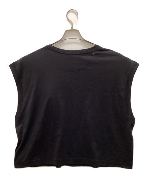 FENDI（フェンディ）FENDI (フェンディ) ロゴパッチノースリーブカットソー ブラック サイズ:XLの古着・服飾アイテム