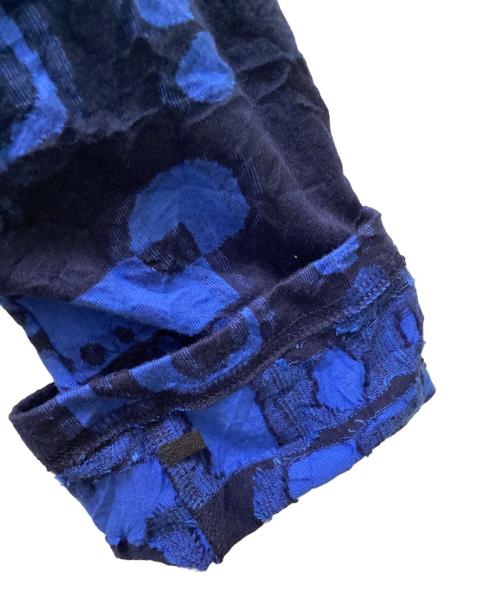 慈雨（ジウ）慈雨 (ジウ) アシンメトリーカットソー ブルー×ネイビー サイズ:40の古着・服飾アイテム