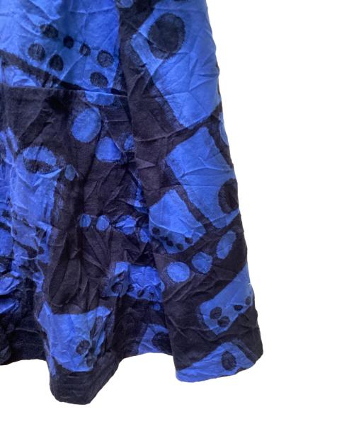 慈雨（ジウ）慈雨 (ジウ) アシンメトリーカットソー ブルー×ネイビー サイズ:40の古着・服飾アイテム
