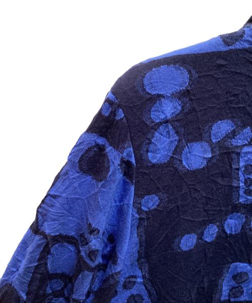 慈雨（ジウ）慈雨 (ジウ) アシンメトリーカットソー ブルー×ネイビー サイズ:40の古着・服飾アイテム