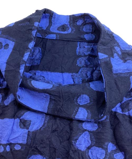 慈雨（ジウ）慈雨 (ジウ) アシンメトリーカットソー ブルー×ネイビー サイズ:40の古着・服飾アイテム