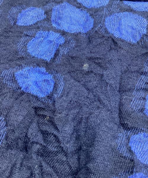 慈雨（ジウ）慈雨 (ジウ) アシンメトリーカットソー ブルー×ネイビー サイズ:40の古着・服飾アイテム