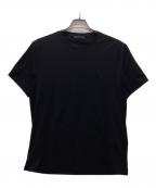 PRADAプラダ）の古着「トライアングルロゴ刺繍Tシャツ」｜ブラック