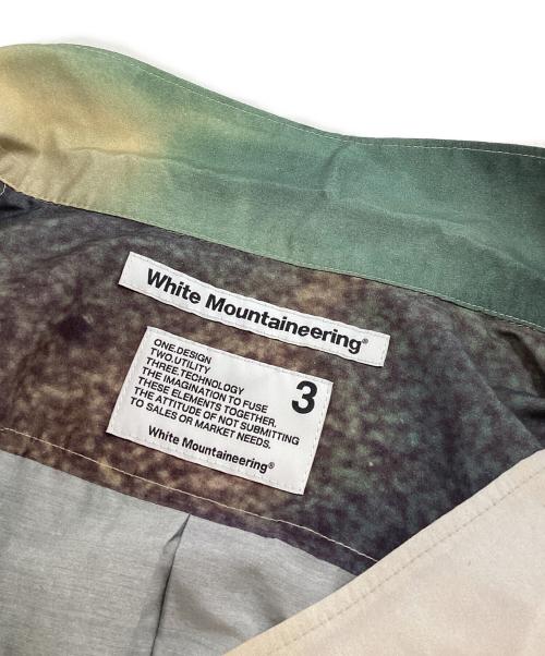 WHITE MOUNTAINEERING（ホワイトマウンテ二アニング）WHITE MOUNTAINEERING (ホワイトマウンテ二アニング) フォトプリントオープンカラーシャツ グレー×ベージュ サイズ:3の古着・服飾アイテム