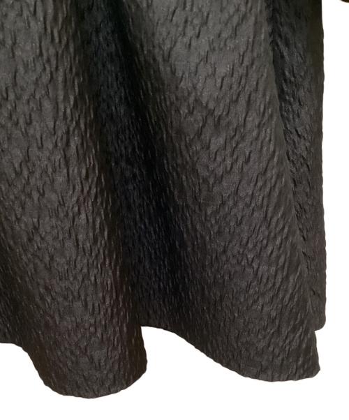 UNITED ARROWS（ユナイテッドアローズ）UNITED ARROWS (ユナイテッドアローズ) ジャカードペプラム半袖ブラウス ブラック サイズ:38の古着・服飾アイテム