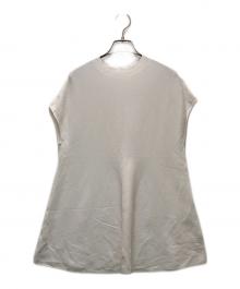 23区（ニジュウサンク）の古着「【洗える】レーヨンポリエステルストレッチ フレア ニット」｜ホワイト