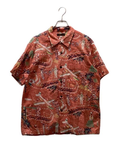 Sun Surf（サンサーフ）Sun Surf (サンサーフ) “HAWAII CALLS” 抜染プリントアロハシャツ オレンジ サイズ:Lの古着・服飾アイテム