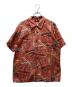 Sun Surf（サンサーフ）の古着「“HAWAII CALLS” 抜染プリントアロハシャツ」｜オレンジ