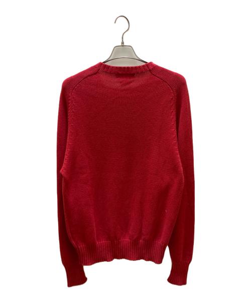 POLO RALPH LAUREN（ポロ・ラルフローレン）POLO RALPH LAUREN (ポロ・ラルフローレン) クルーネックニット レッド サイズ:Lの古着・服飾アイテム