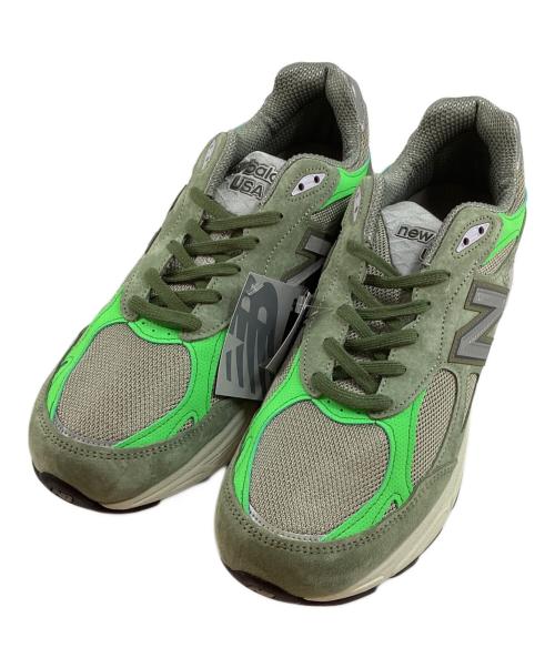 NEW BALANCE（ニューバランス）NEW BALANCE (ニューバランス) Patta (パタ) 990 V3 ローカットスニーカー グレー×グリーン サイズ:UK10 1/2 未使用品の古着・服飾アイテム