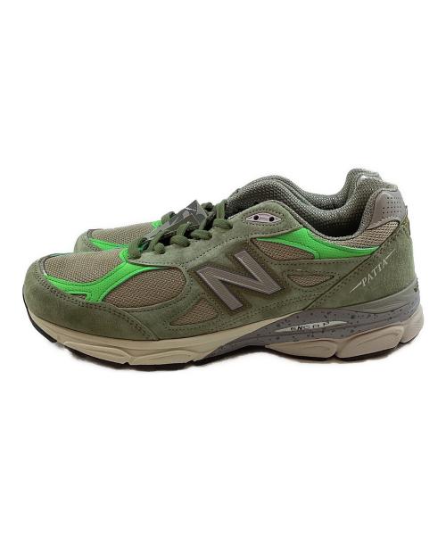 NEW BALANCE（ニューバランス）NEW BALANCE (ニューバランス) Patta (パタ) 990 V3 ローカットスニーカー グレー×グリーン サイズ:UK10 1/2 未使用品の古着・服飾アイテム