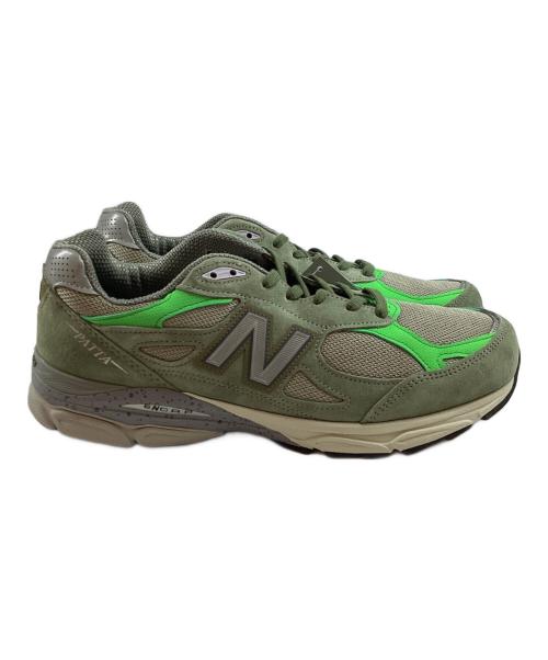 NEW BALANCE（ニューバランス）NEW BALANCE (ニューバランス) Patta (パタ) 990 V3 ローカットスニーカー グレー×グリーン サイズ:UK10 1/2 未使用品の古着・服飾アイテム