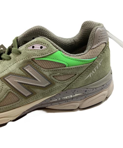 NEW BALANCE（ニューバランス）NEW BALANCE (ニューバランス) Patta (パタ) 990 V3 ローカットスニーカー グレー×グリーン サイズ:UK10 1/2 未使用品の古着・服飾アイテム