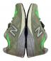 中古・古着 NEW BALANCE (ニューバランス) Patta (パタ) 990 V3 ローカットスニーカー グレー×グリーン サイズ:UK10 1/2 未使用品：22000円