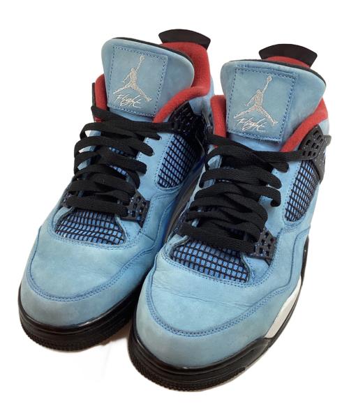 NIKE（ナイキ）NIKE (ナイキ) Travis Scott (トラヴィス・スコット) エア ジョーダン 4 レトロ カクタスジャック ブルー サイズ:29.5の古着・服飾アイテム