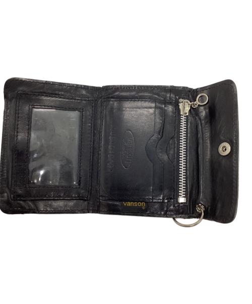 VANSON（バンソン）VANSON (バンソン) 3つ折り財布 ブラックの古着・服飾アイテム