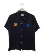 HOUSTONヒューストン）の古着「ベトナム刺繍 スーベニアシャツ」｜ブラック