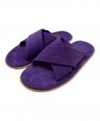 ISLAND SLIPPERアイランドスリッパ）の古着「クロスストラップ スウェードサンダル」｜パープル