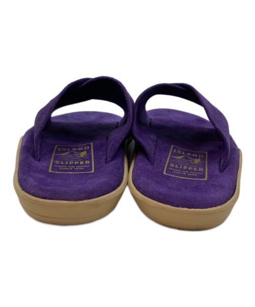 ISLAND SLIPPER（アイランドスリッパ）ISLAND SLIPPER (アイランドスリッパ) クロスストラップ スウェードサンダル パープル サイズ:5の古着・服飾アイテム