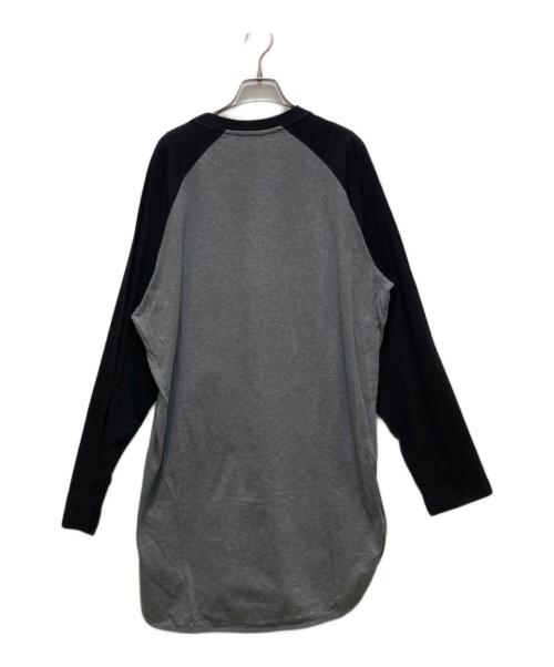 LOVE MOSCHINO（ラブモスキーノ）LOVE MOSCHINO (ラブモスキーノ) ラグランプリントカットソーワンピース グレー×ブラック サイズ:Mの古着・服飾アイテム