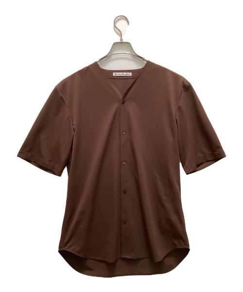 Acne studios（アクネ ストゥディオス）Acne studios (アクネ ストゥディオス) ベースボールシャツ ブラウン サイズ:46の古着・服飾アイテム